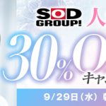 SODグループの一部タイトルが３０％オフで買えるから急げ！